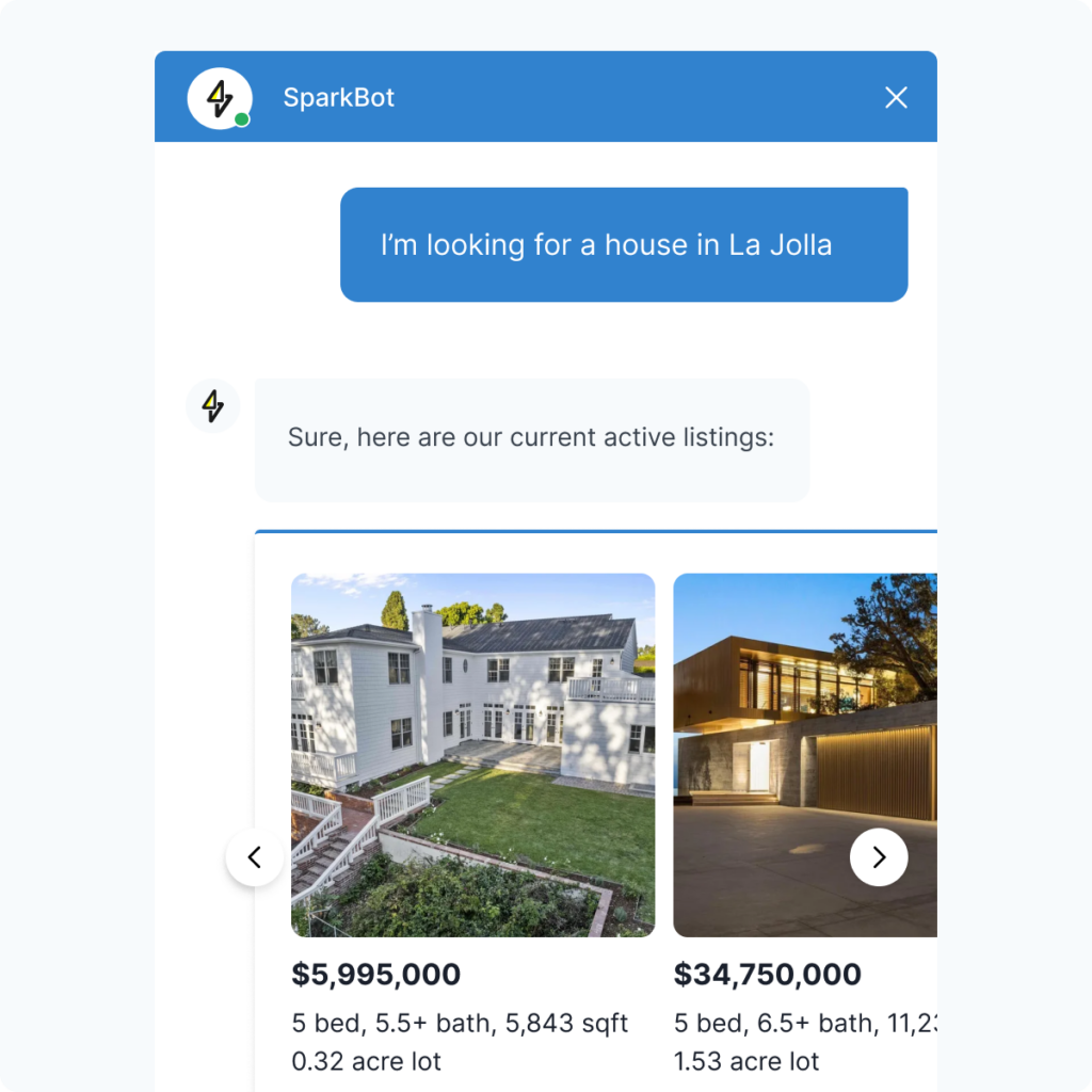 Real Estate AI Chatbot provides instant property information 24/7